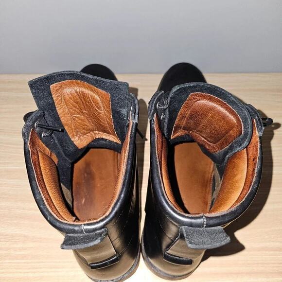 Timberland Boots 75531 Combat Moto Lace Up Mens Shoe Black Leather Size 13 - Picture 11 of 16